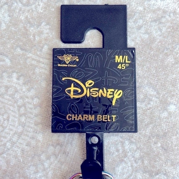Brand New Disney Buckle-Down Mickey Mouse Colorful Rainbow Charm Chain Belt main image 11